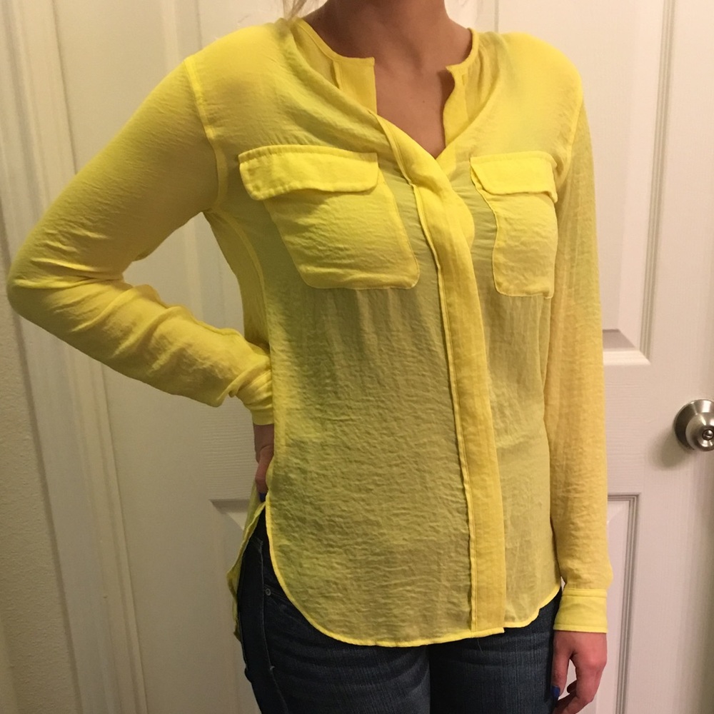 Yellow long sleeve blouse