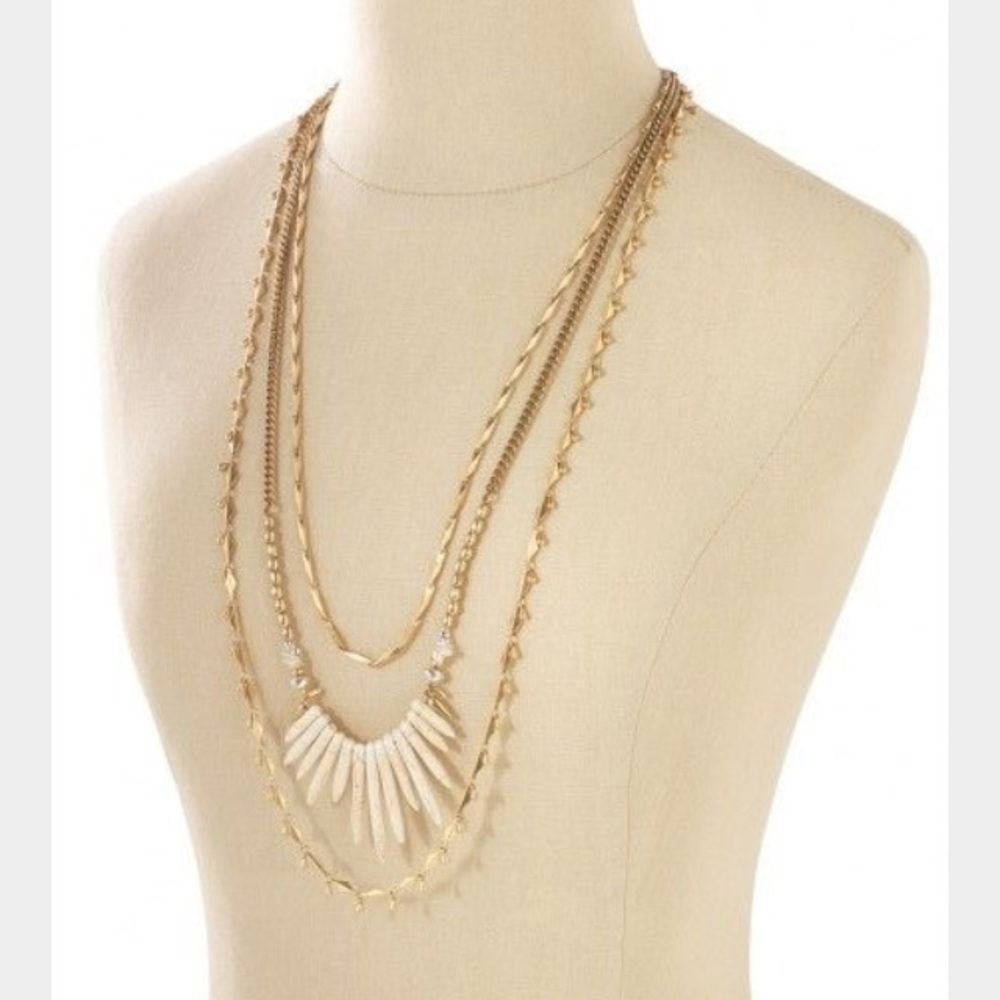 Stella & Dot Gold Zuni Layered Necklace