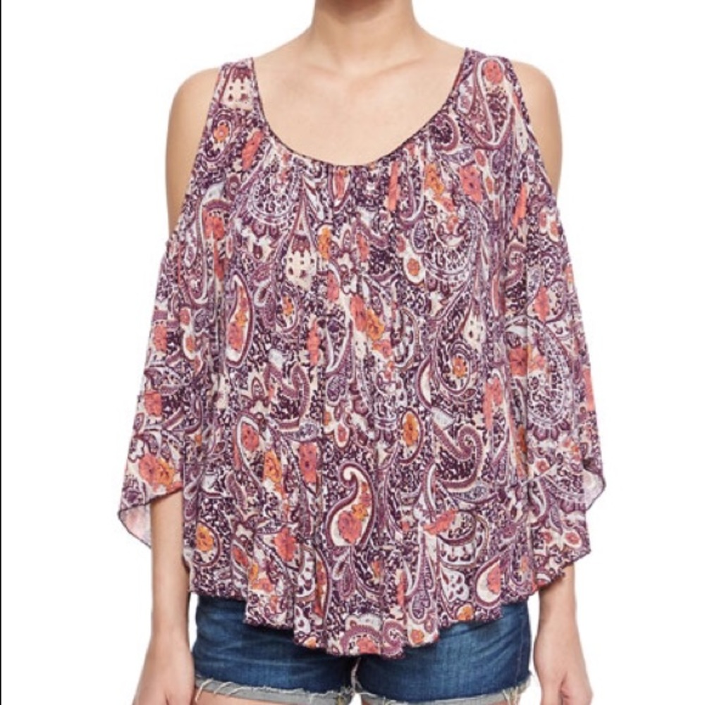 Free People Paisley-Print Could Shoulder Top