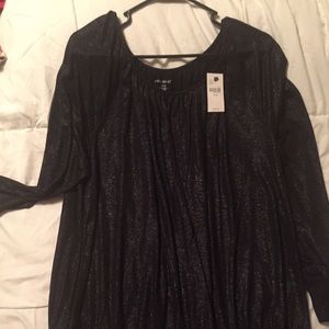 Ladies long sleeve black blouse