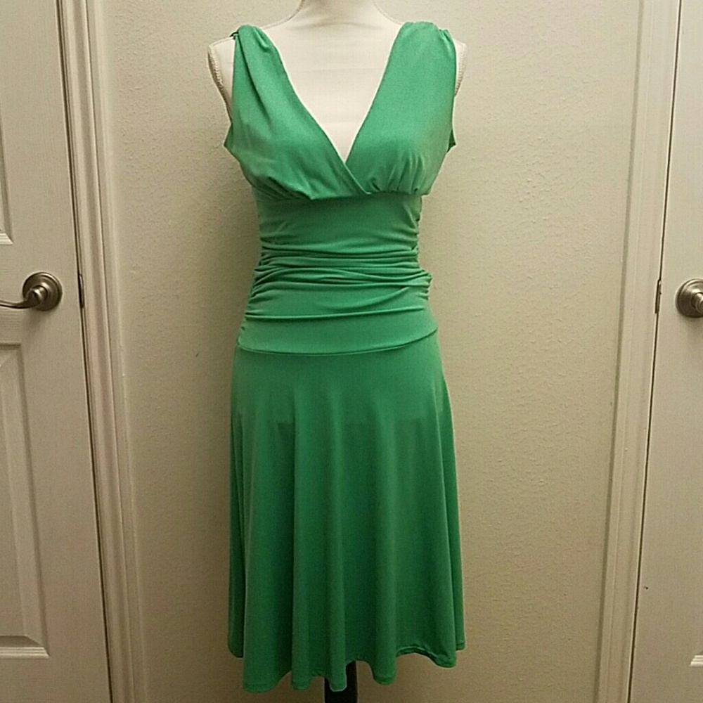 Green Women's Stretchy Knit Dress