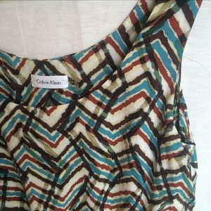 Calvin Klein geometric Scoop neck dress