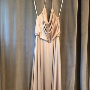 Vintage champagne halter dress