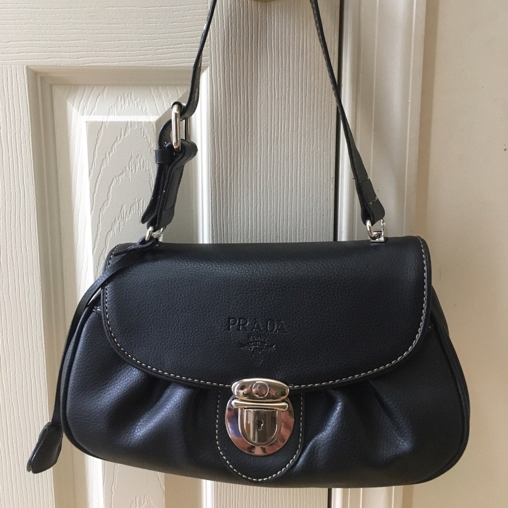 Black Prada Shoulder Bag. OBO