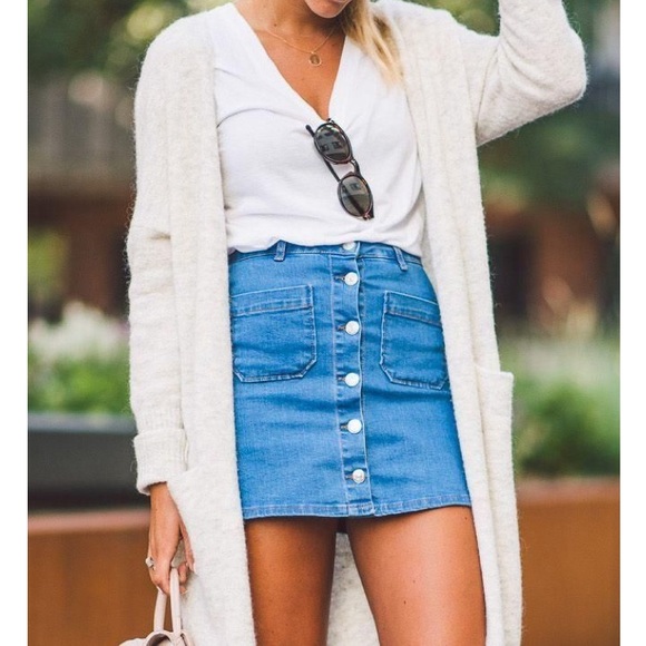 Vintage Dresses & Skirts - Jean skirt