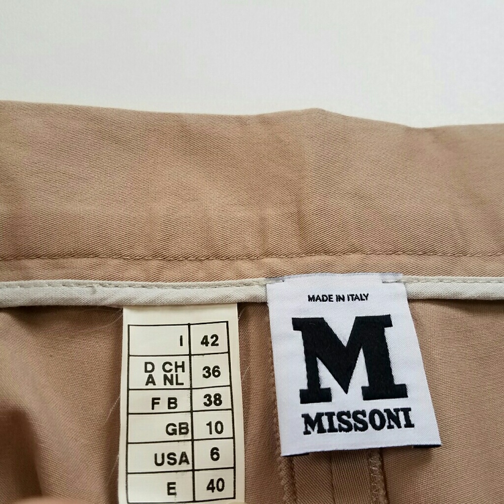 M Missoni Solid Cotton Stretch Pant - image 2