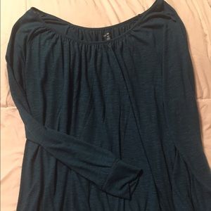 Ladies Teal long sleeve blouse