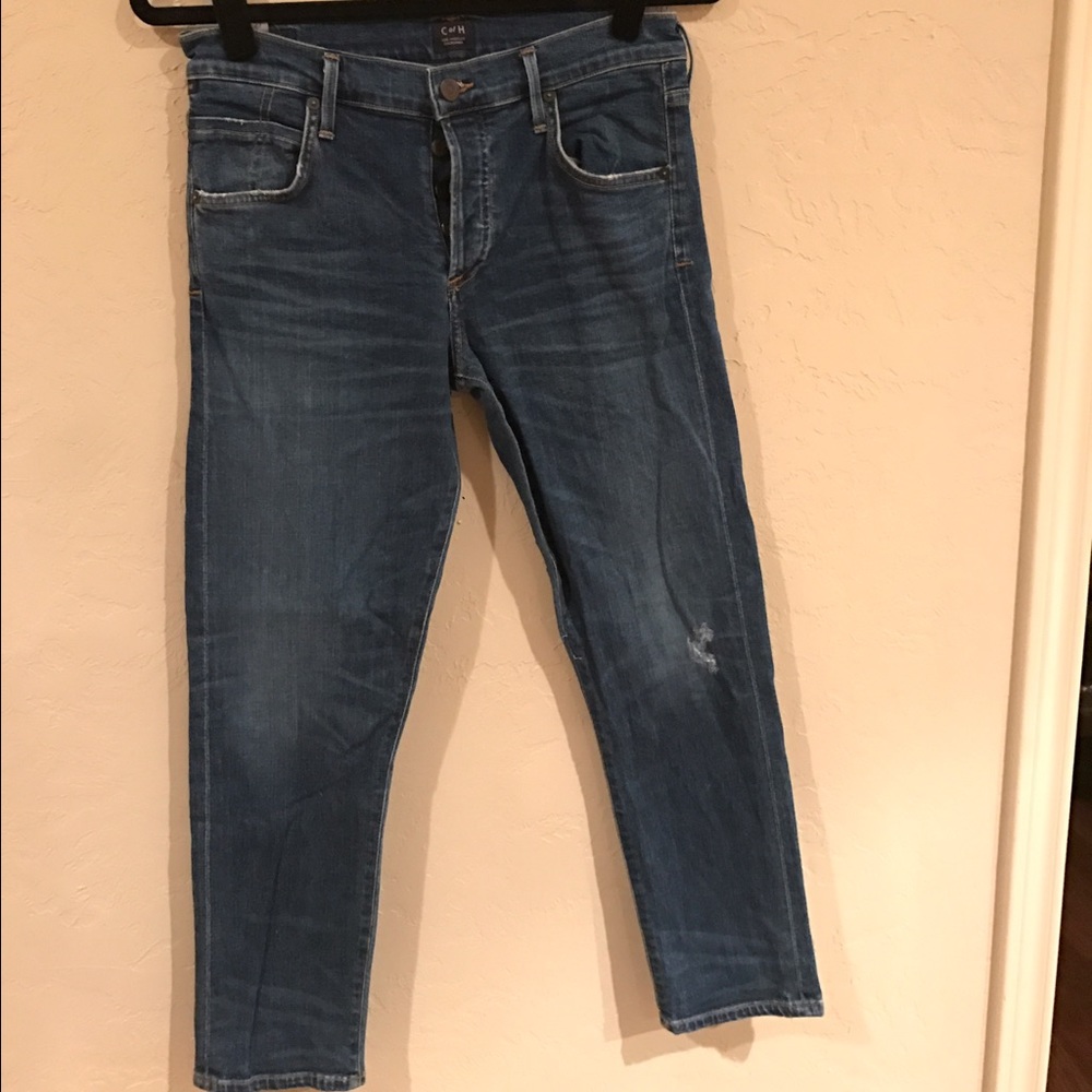 Citizens of Hummanity cropped button jeans