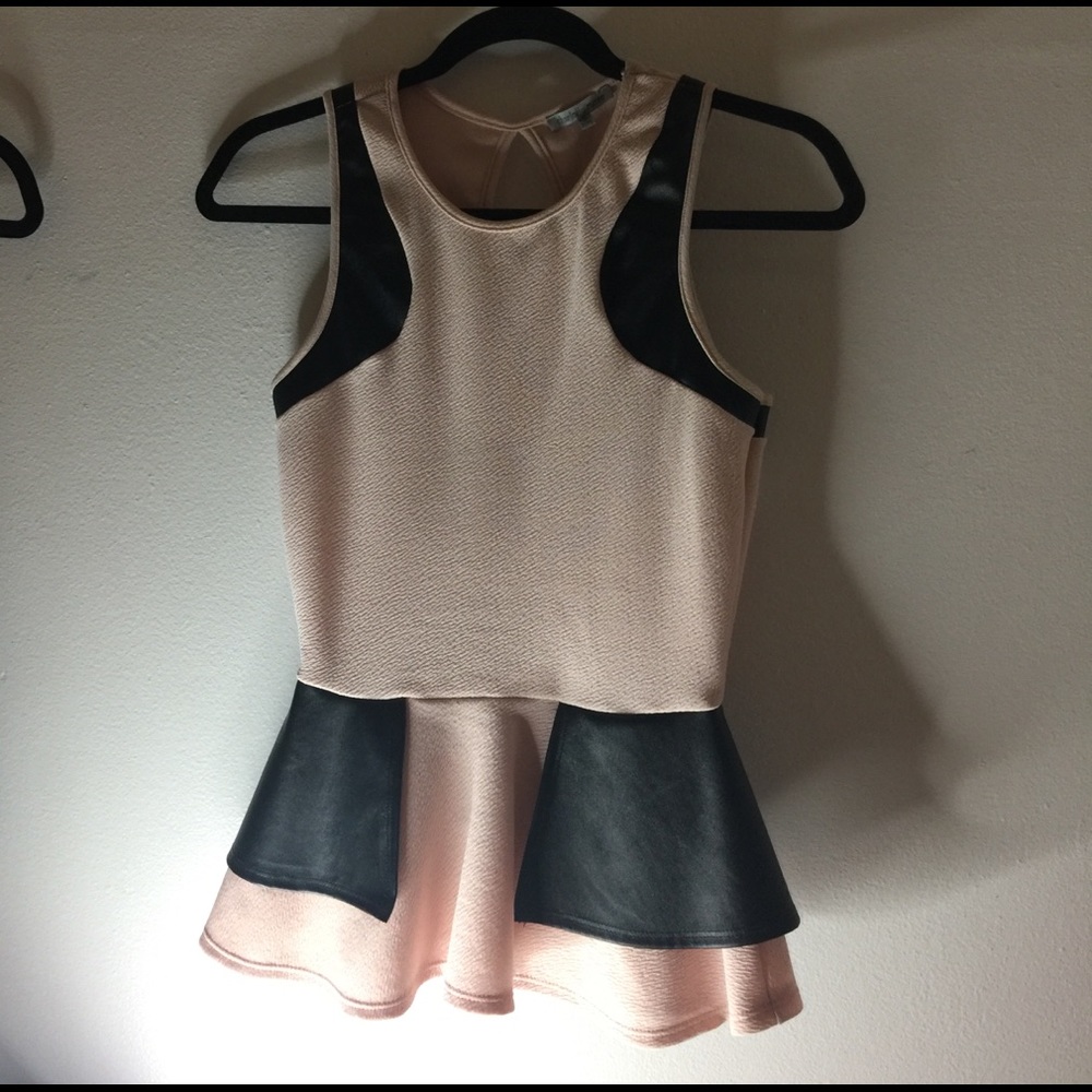 Pink peplum top