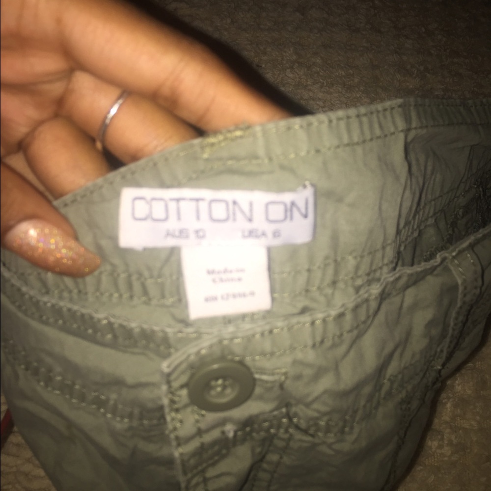 Green army shorts