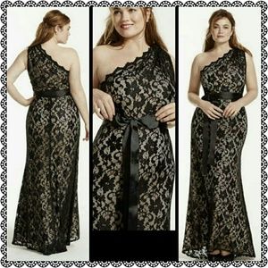 Plus Size David's Bridal Formal Dress w/ ribbon