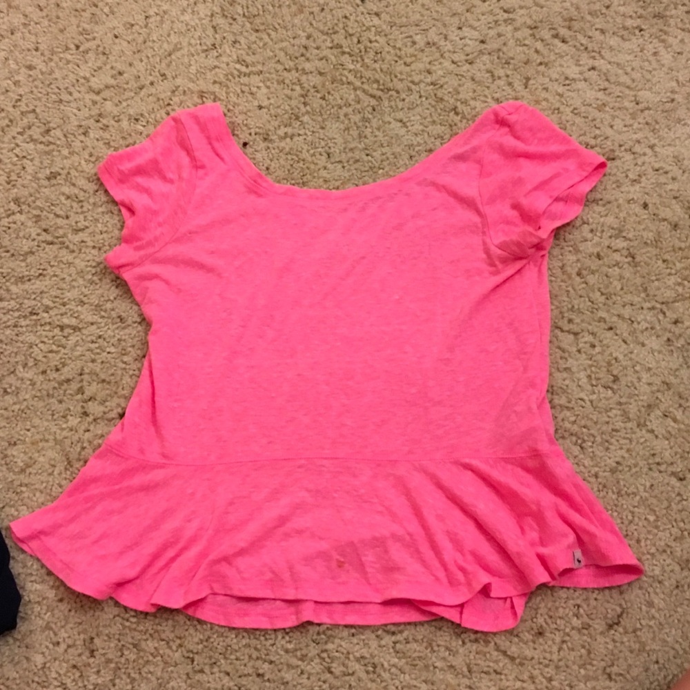 A Pink peplum shirt !!