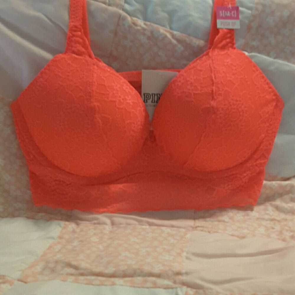 NWT SM PINK LACE BRALETTE VICTORIA'S SECRET