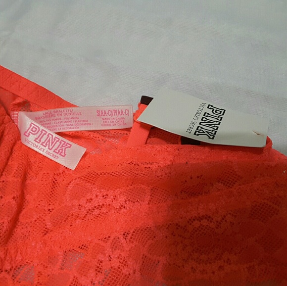 NWT SM PINK LACE BRALETTE VICTORIA'S SECRET - Picture 5 of 7