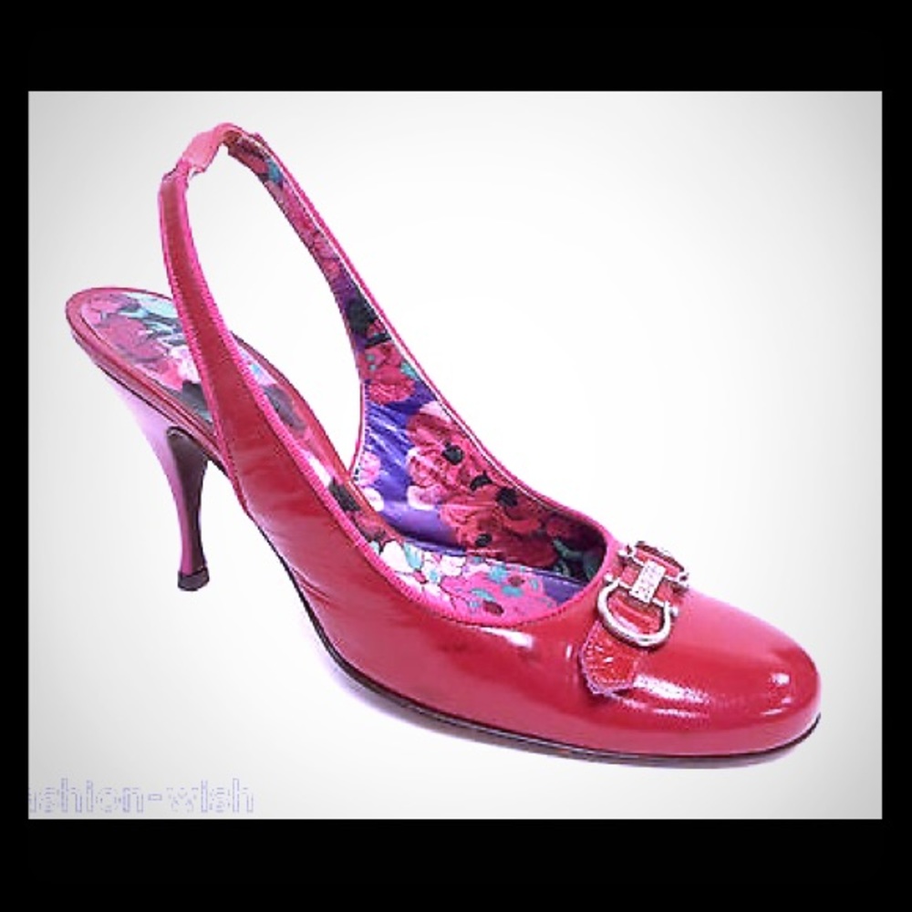 DOLCE & GABBANA Size 9 Dark Pink Slingback Heels