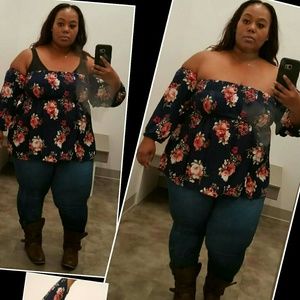 Plus Size off the shoulder Top