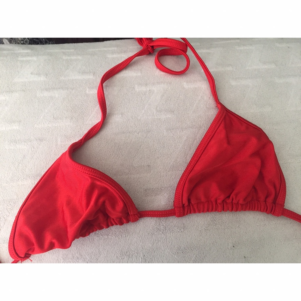 New American Apparel Red String Bikini Top Medium