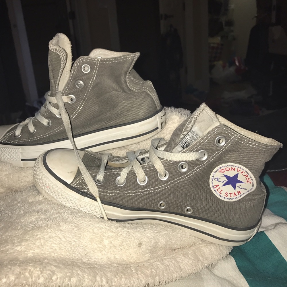 high top grey converse size 6.5 womans