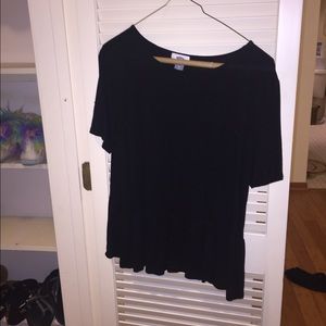 Black Peplum Top