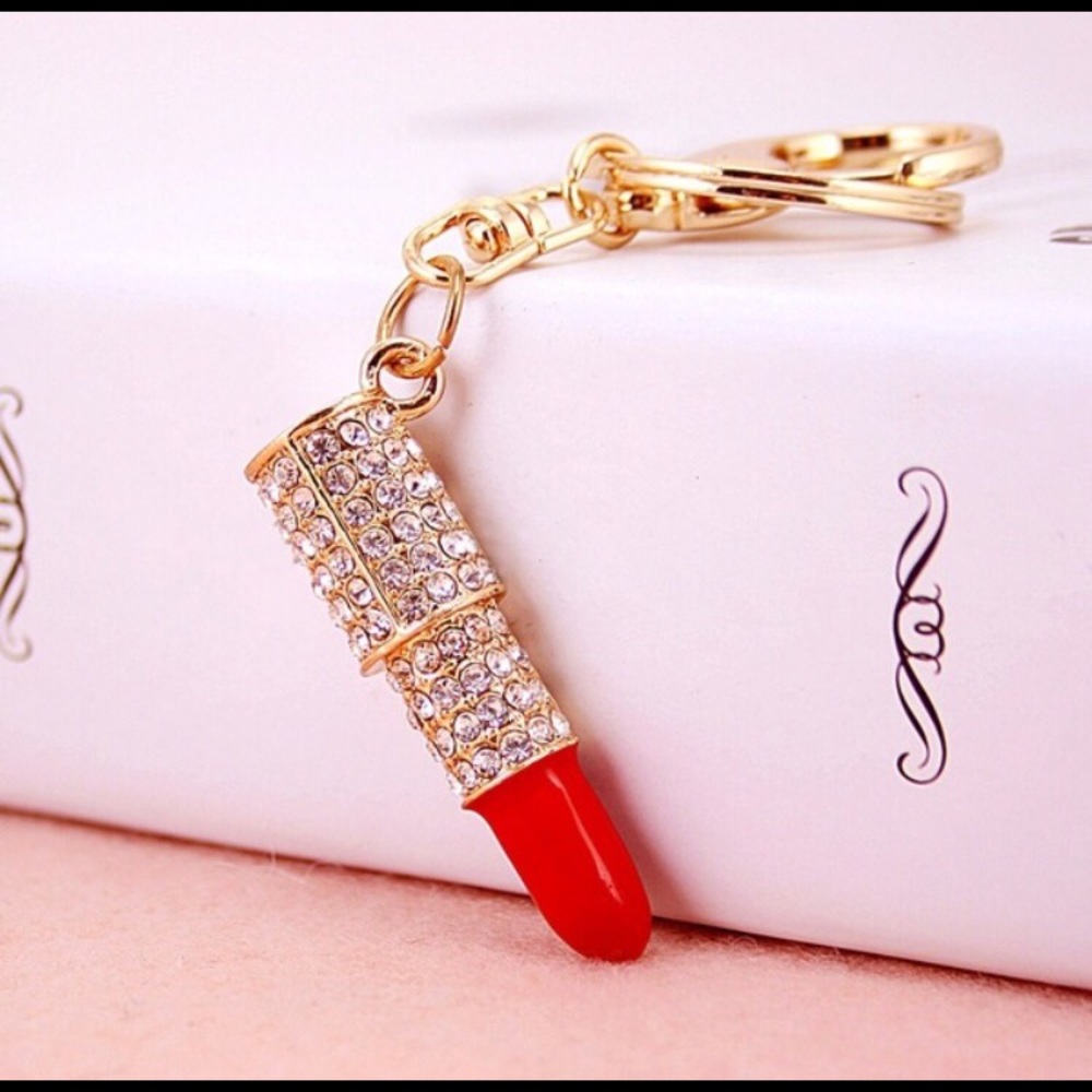 💄Crystal Lipstick Keyring/Handbag Charm💄
