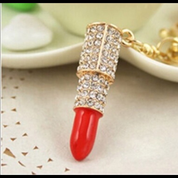 💄Crystal Lipstick Keyring/Handbag Charm💄 - Picture 2 of 5