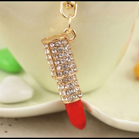 💄Crystal Lipstick Keyring/Handbag Charm💄 - Picture 3 of 5