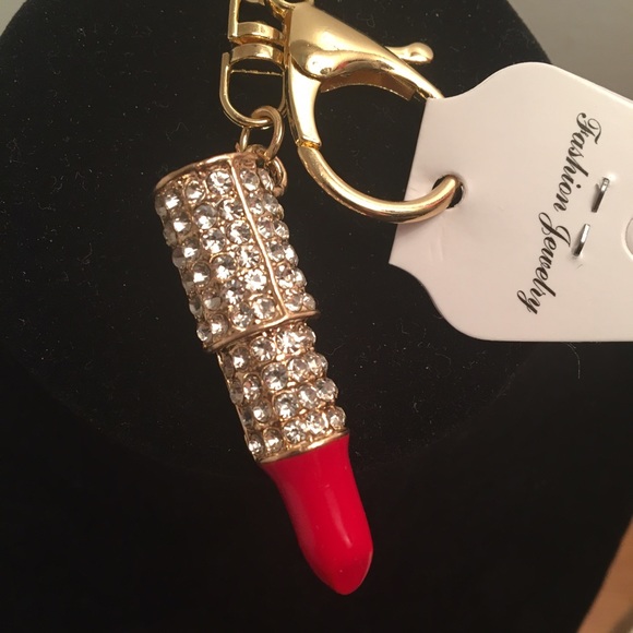 💄Crystal Lipstick Keyring/Handbag Charm💄 - Picture 4 of 5