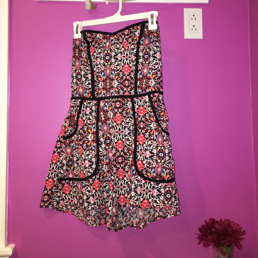 strapless romper