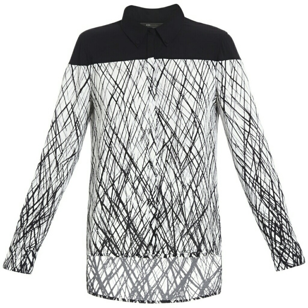 BCBGMAXAZRIA Katee Pattern Blouse