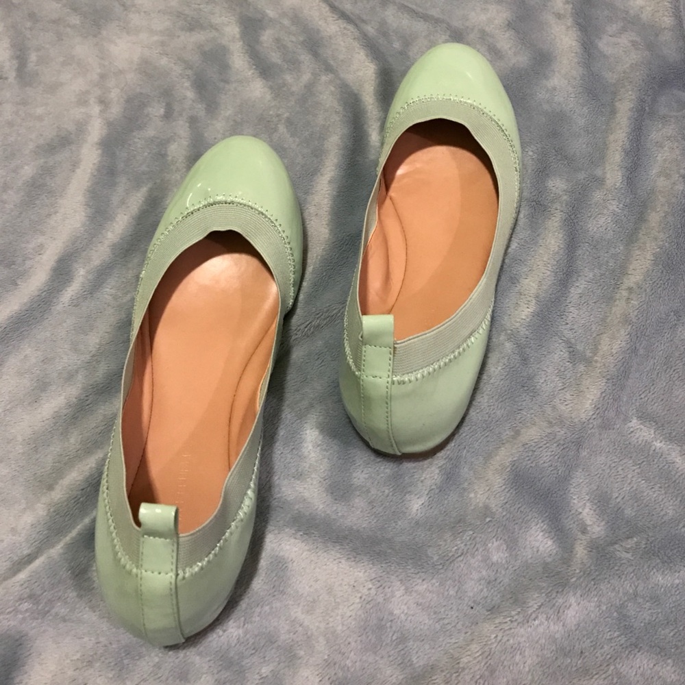 Mint colored ballet flats
