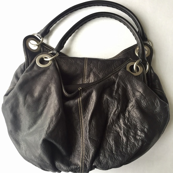 full grain leather hobo bag