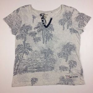 🌼Lucky Brand🌼 Shirt Palm Trees Casual Top