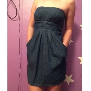 18W Jean strapless mini dress