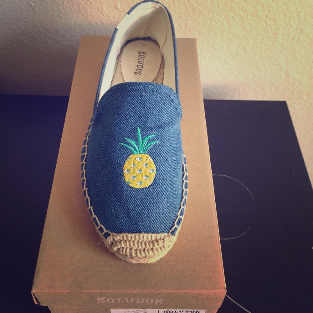New Soludos Smokin Slipper Espadrilles pineapple