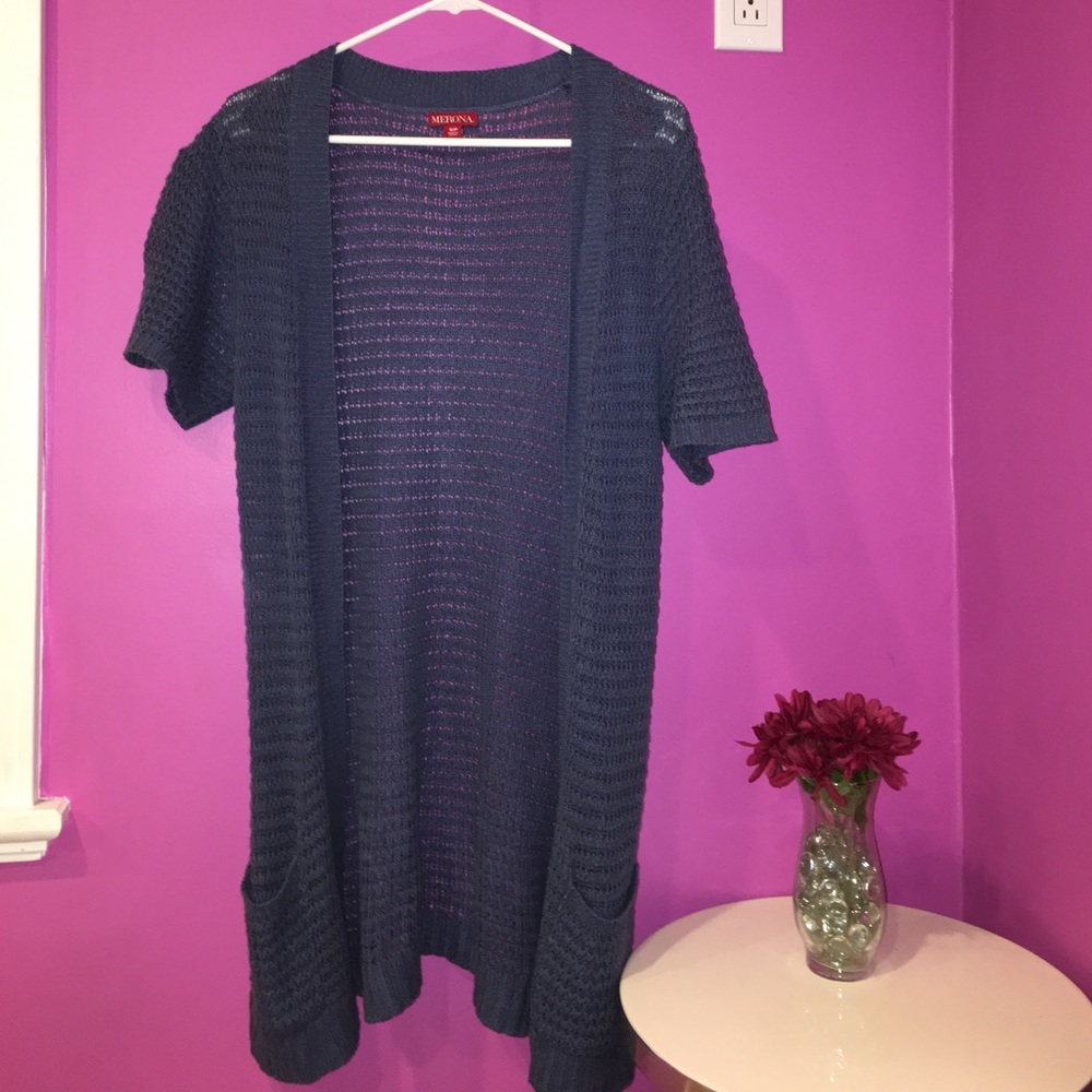 short sleeved cardigan