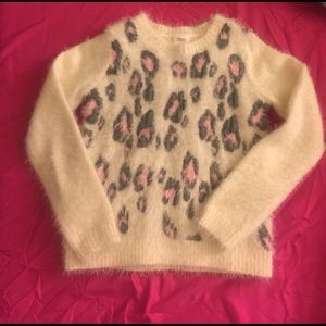 Cheetah Print fuzzy sweater