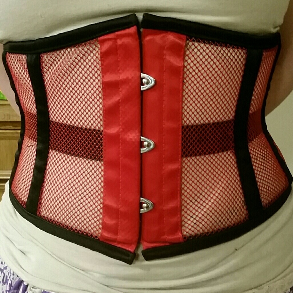 *SOLD* Red Mesh Corset *SOLD
