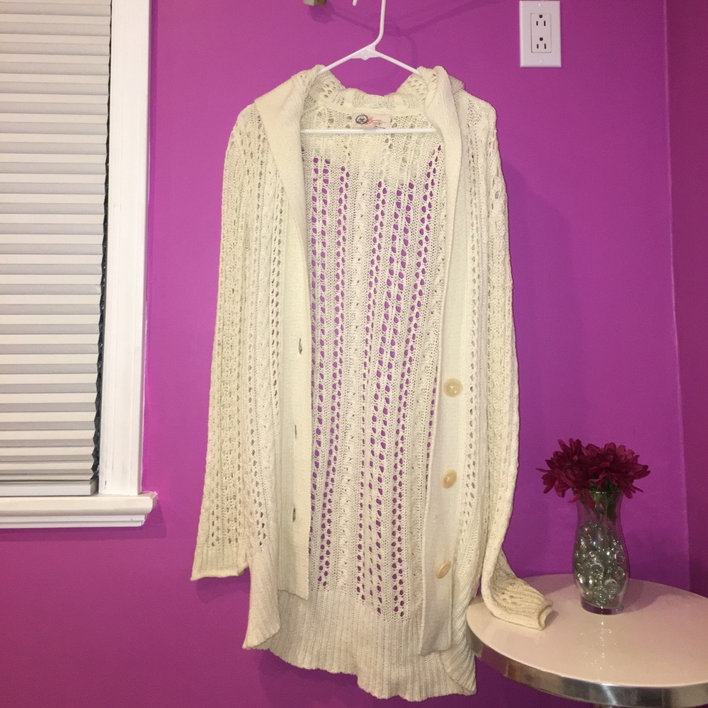 long hooded sweater