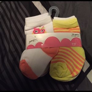 Jumping beans 10 pairs 3-12 months baby girl socks
