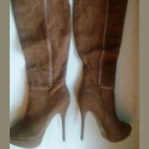 Thigh high stiletto boots