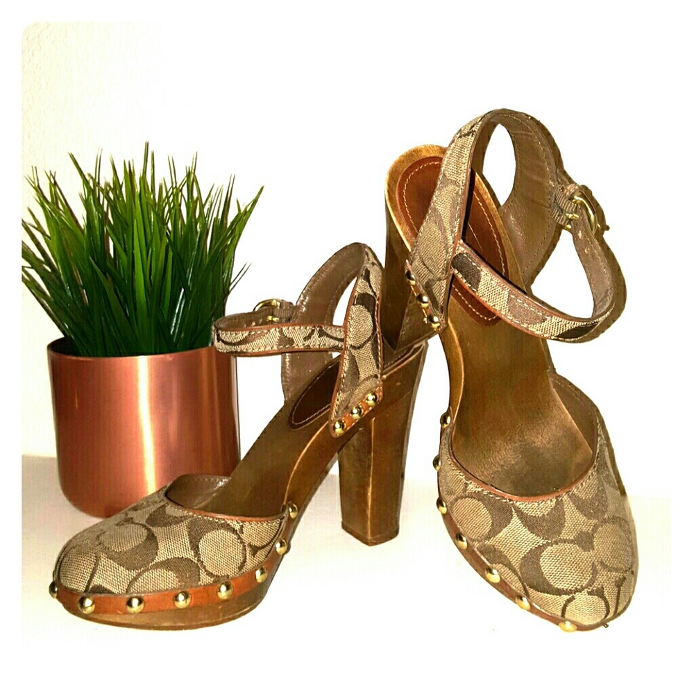 🔥SALE🔥Coach  ankle strap high heels