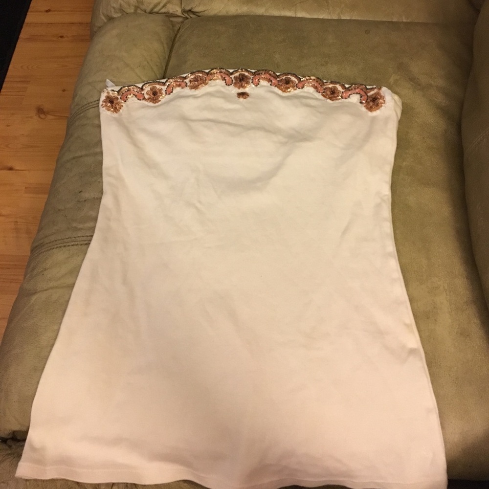 Embellished tube top