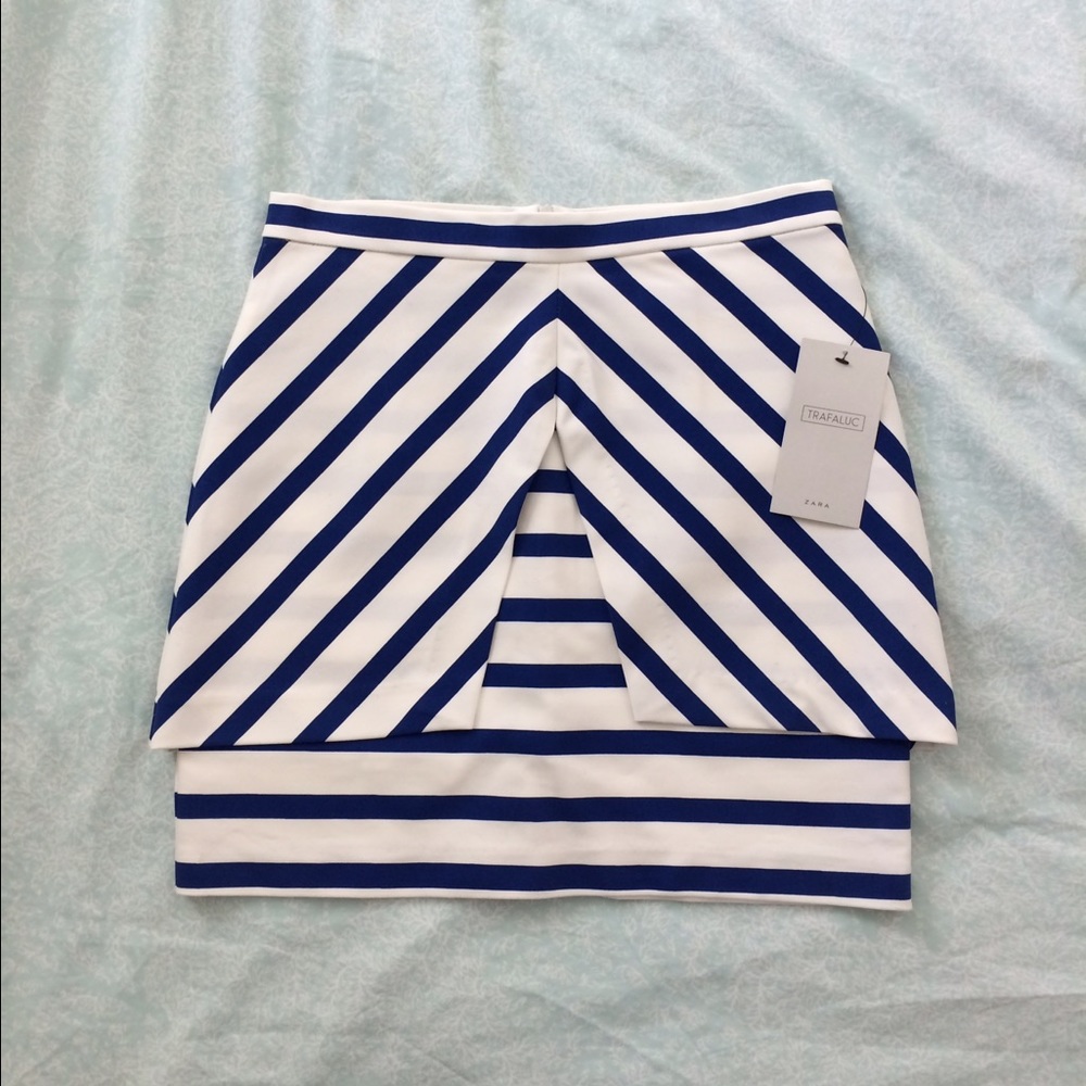 Zara Striped Blue & White Skirt