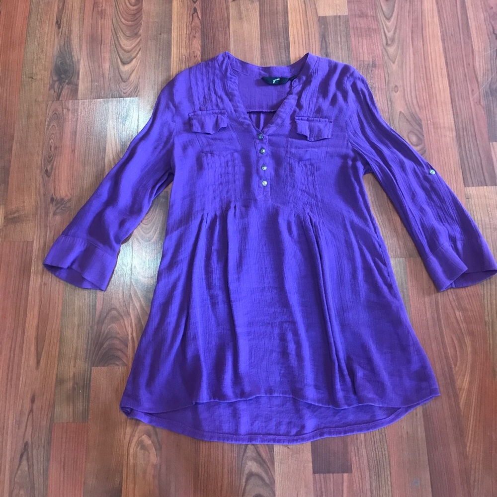 Purple tunic blouse