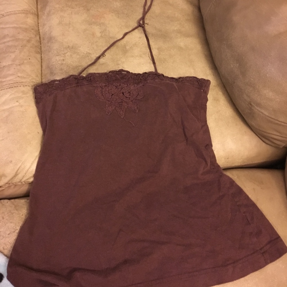 Brown halter top