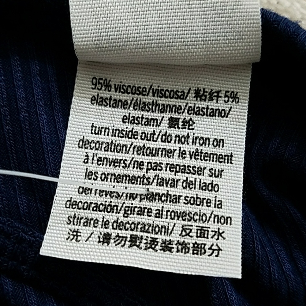 PINK VS CAGE BACK RIBBED navy bodysuit - Picture 4 of 4