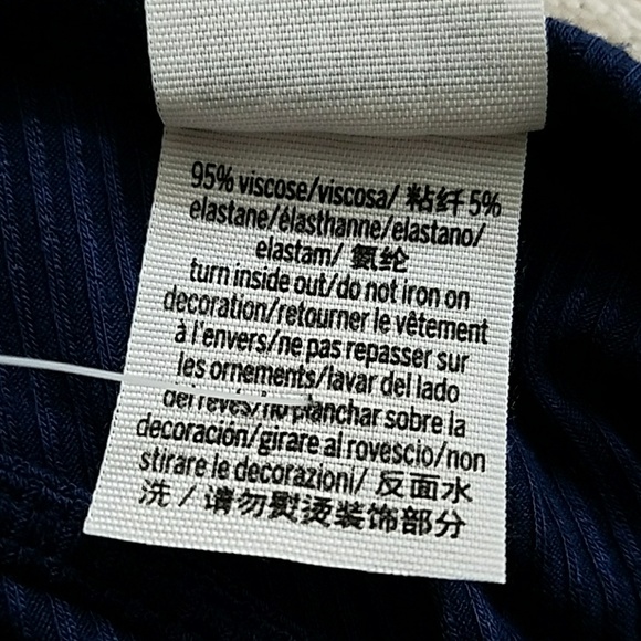 PINK VS CAGE BACK RIBBED navy bodysuit - Picture 4 of 4