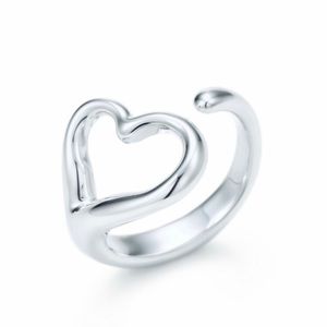 Tiffany&Co heart sterling silver size 4.5 ring