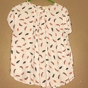 Flowy feather blouse