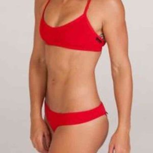 Jolyn red bikini bottom